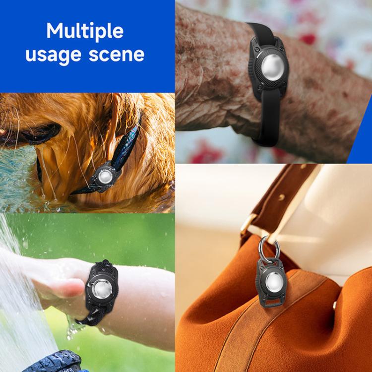 For AirTag Tracker Water-resistant Protection Case Pet Leather Collar Anti Lost Cat Locator Collar(Black) - Pet Series by PMc TechLife | Online Shopping South Africa | PMc TechLife | Buy Now Pay Later Mobicred