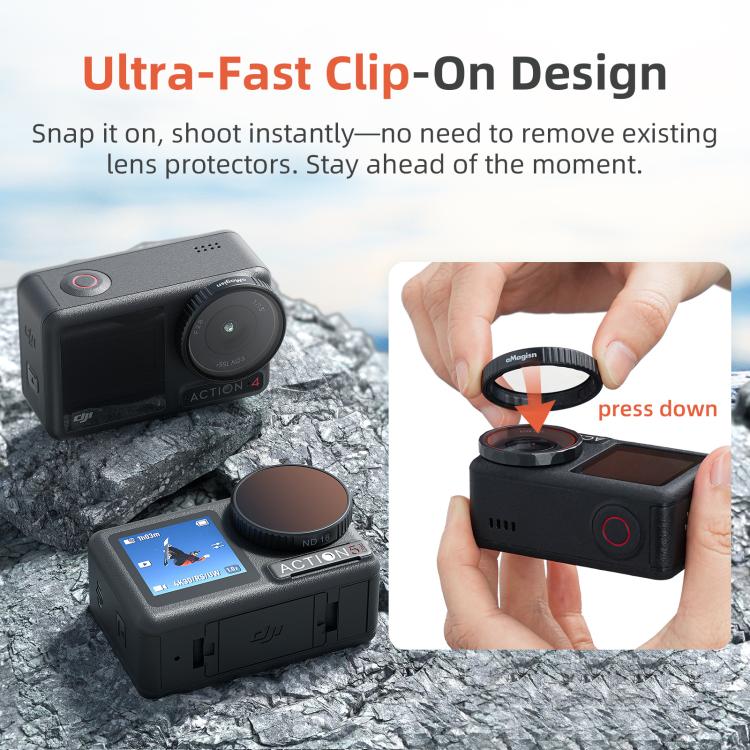 aMagisn Filter For DJI Action 5 Pro / 4 / 3, Spec: ND8+16+32+64 - free shipping - PMC TechLife - Order now!