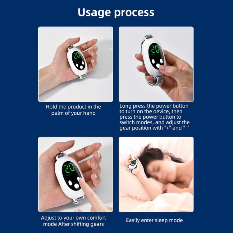 HY61 EMS Pulse Smart Handheld Sleep Meter Sleep Aid Instrument(White) - free shipping - PMC TechLife - Order now!