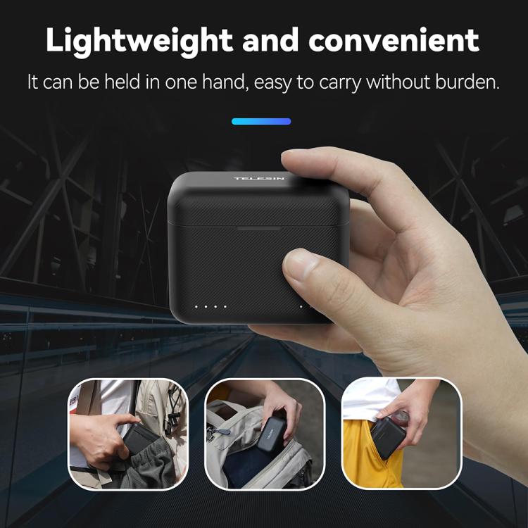 For Insta360 X4 TELESIN Battery Charger Dual Battery Storage Charging Case - free shipping - PMC TechLife - Order now!