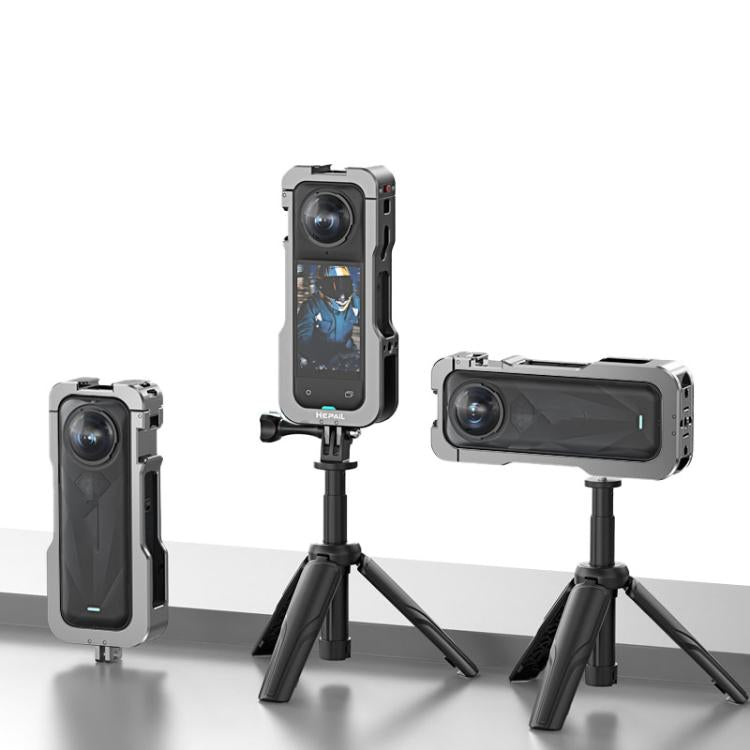 For Insta360 X5 HEPAIL AC-81 Metal Rabbit Cage Extended Protective Frame - free shipping - PMC TechLife - Order now!