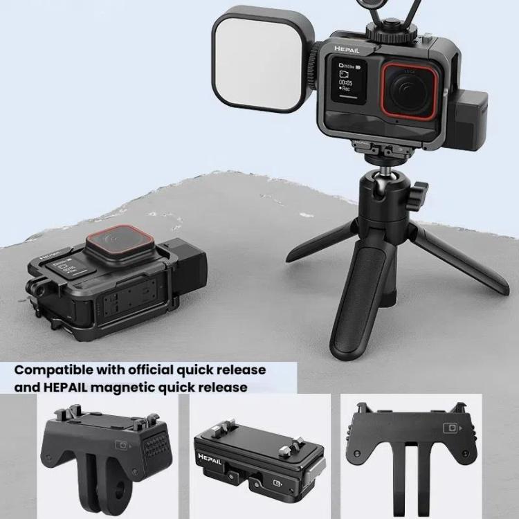 For Insta360 Ace Pro HEPAIL AC-26 Metal Rabbit Cage Camera Frame Accessories - free shipping - PMC TechLife - Order now!