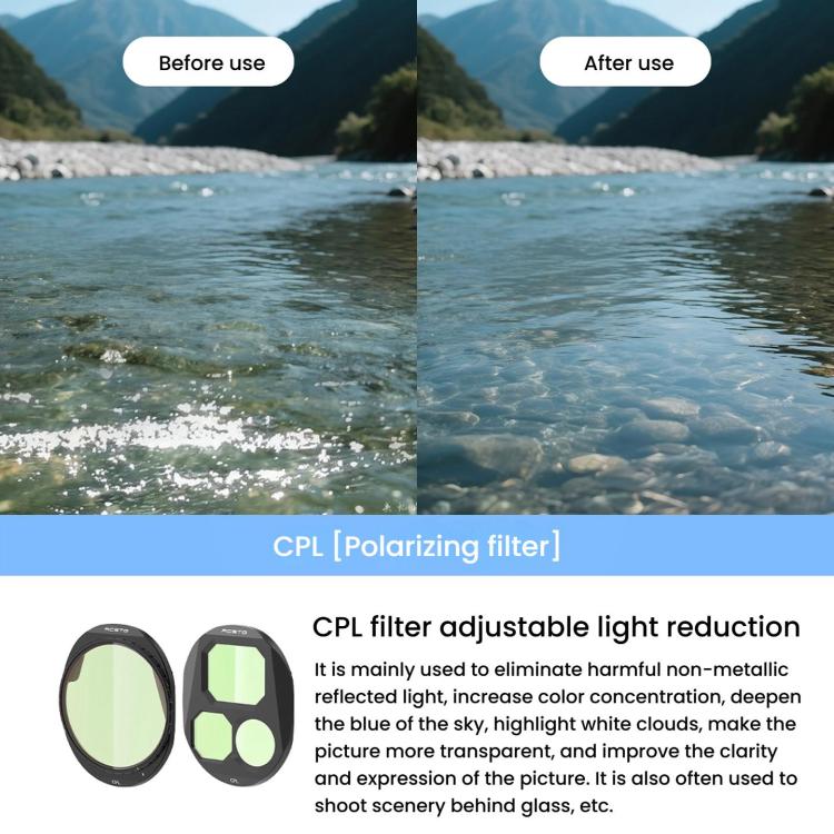 For DJI Mavic 4 Pro RCSTQ Lens Filter, Style: CPL+ND8+ND16+ND32 - free shipping - PMC TechLife - Order now!