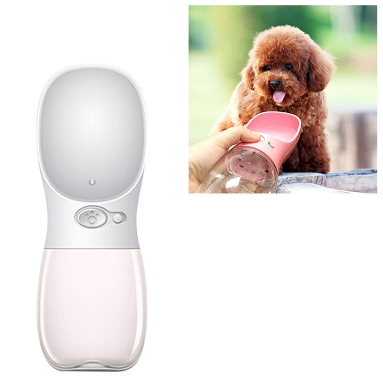 Portable Pet Dog Water Bottle Small Large Dog Travel Puppy Cat Drinking Water Bowl Outdoor Pet Water Dispenser Feeder Pet Supplies, Size:550 ml(White) - Drinking Fountain by PMC Jewellery | Online Shopping South Africa | PMC Jewellery