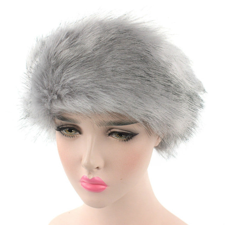 Unisex Winter Imitation Fox Fur Headband Bomber Hat, Size:L（58-60cm）(Gray) - Bomber Hats by PMC Jewellery | Online Shopping South Africa | PMC Jewellery