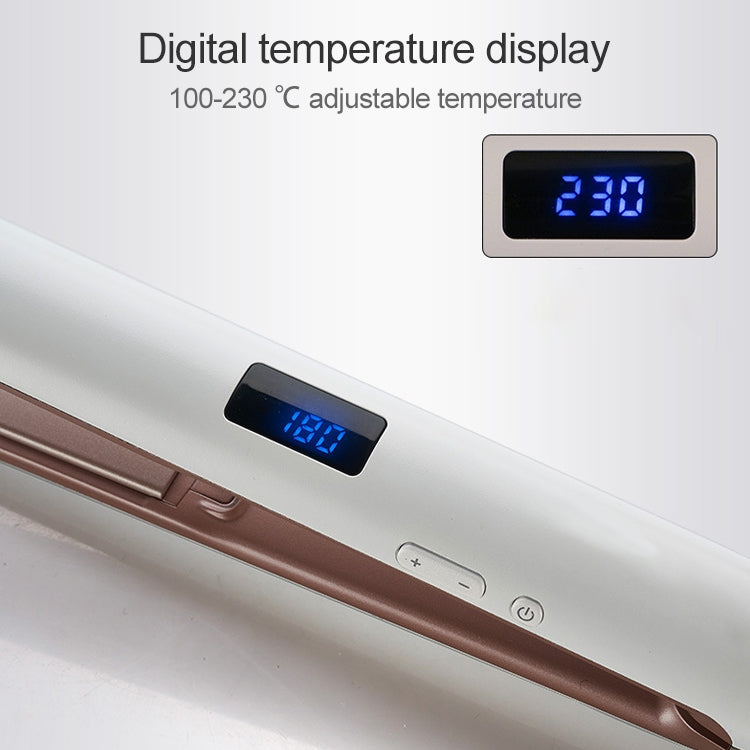 Hair Straightener Iron LED Display Ceramic Coating Plate Ionic Curling Iron, Plug Standard:EU - free shipping - PMC TechLife - Order now!