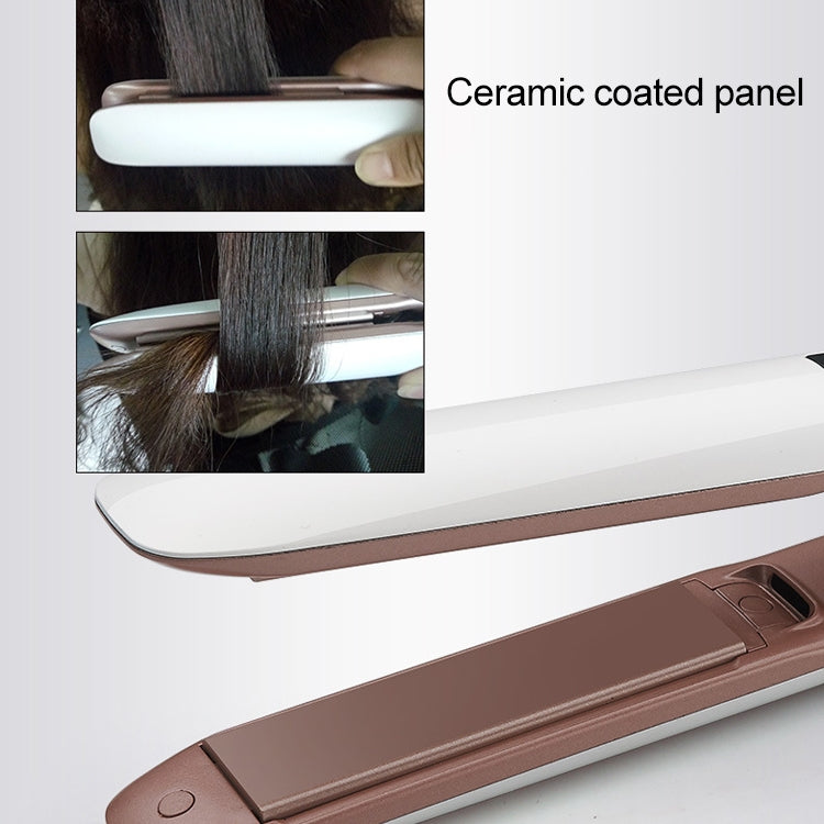 Hair Straightener Iron LED Display Ceramic Coating Plate Ionic Curling Iron, Plug Standard:EU - free shipping - PMC TechLife - Order now!