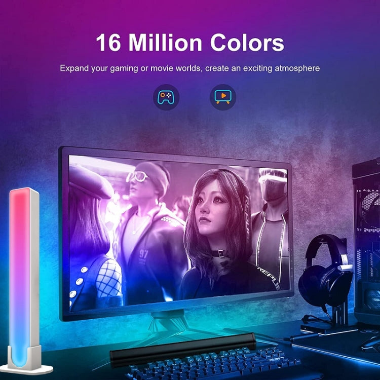 2pcs/box RGB Desktop Background Music Rhythm Pickup Ambient Light, Version: WiFi(EU Plug) - Novelty Lighting by PMC TechLife | Online Shopping South Africa | PMC TechLife | Buy Now Pay Later Mobicred