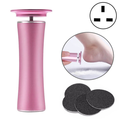 Electric Foot File Speed Adjustable Sandpaper Discs Callus Remover Pedicure Fast Remove Feet Hard Cracked Dry Dead Skin Tool, Plug Type:UK plug(Pink) - Grinding Tools & Accessories by PMC Jewellery | Online Shopping South Africa | PMC Jewellery | Buy Now Pay Later Mobicred