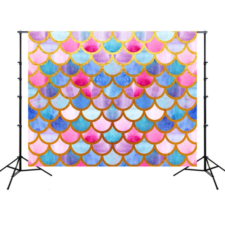 2.1m x 1.5m Mermaid Scales 3D Childrens Birthday Party Photo Photography Background Cloth - Birthday Party by PMC Jewellery | Online Shopping South Africa | PMC Jewellery