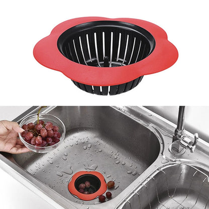 Portable Handheld Outfall Water Tank Strainer Sink Filter Floor Drain Bathroom Kitchen Gadget(Red) - Filters by PMC Jewellery | Online Shopping South Africa | PMC Jewellery | Buy Now Pay Later Mobicred