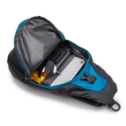 Motorcycle Waterproof Nylon Backpack Convenient Motorbike Chest Bag Backpack Camping Hiking Running Outdoor Sport Bag(Blue + Yellow) - Bags & Luggages by PMC Jewellery | Online Shopping South Africa | PMC Jewellery | Buy Now Pay Later Mobicred