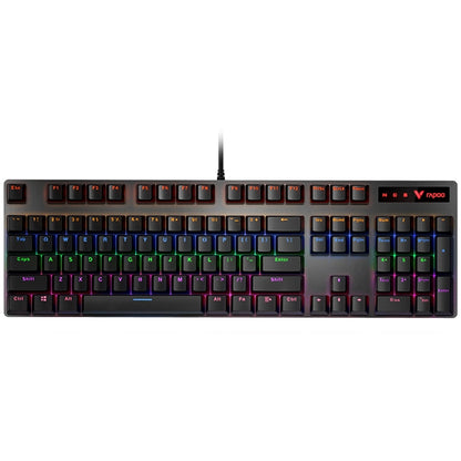 Rapoo V500 PRO Mixed Light 104 Keys Desktop Laptop Computer Game Esports Office Home Typing Wired Mechanical Keyboard(Red Shaft) - Wired Keyboard by Rapoo | Online Shopping South Africa | PMC Jewellery | Buy Now Pay Later Mobicred