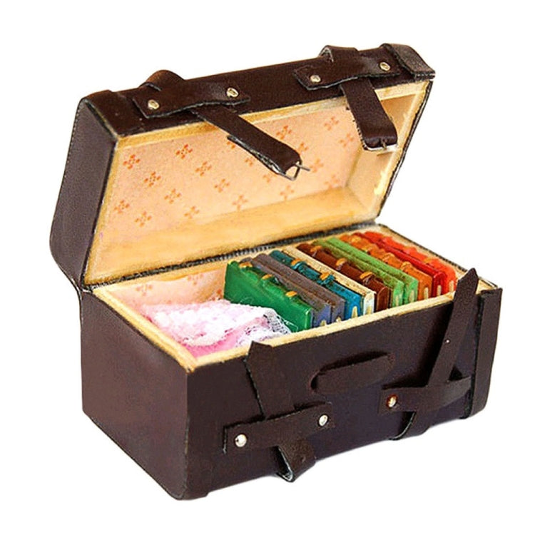 1/12 Miniature Dollhouse Carrying Vintage Suitcase Luggage Pretend Play Toys Accessory - Pretend Play Toys by PMC Jewellery | Online Shopping South Africa | PMC Jewellery