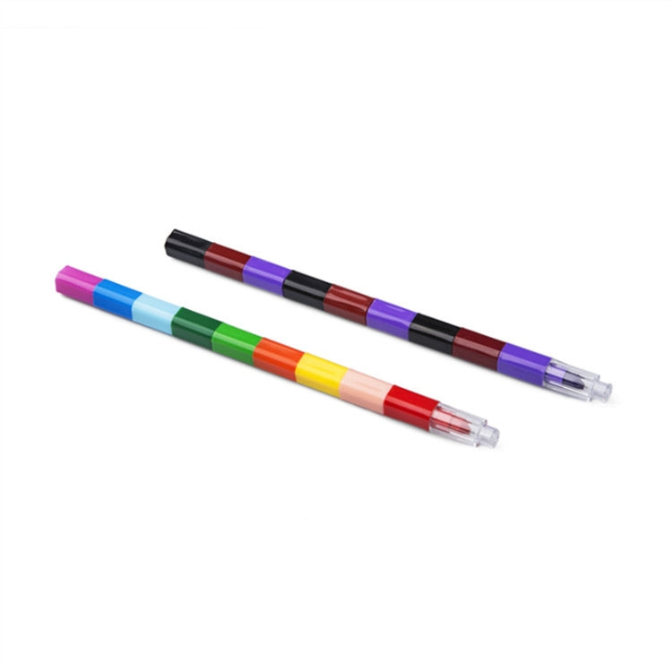 6pcs Creative Building Blocks Crayons Children 12 Colors Drawing Educational Toys - Art Supplies by PMc TechLife | Online Shopping South Africa | PMc TechLife | Buy Now Pay Later Mobicred