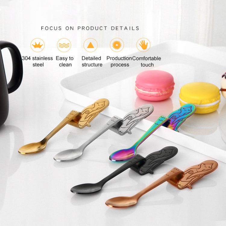 Creative Coffee Spoon Mermaid Shape Handle Spoons Flatware Drinking Tools, Color:Rose Gold - free shipping - PMC TechLife - Order now!