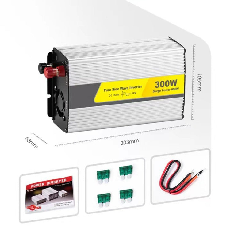 SUVPR DY-LG300S 300W DC 12V to AC 220V 50Hz Pure Sine Wave Car Power Inverter with Universal Power Socket - Pure Sine Wave by SUVPR | Online Shopping South Africa | PMC Jewellery | Buy Now Pay Later Mobicred