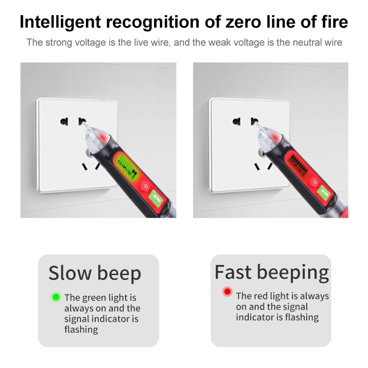BENETECH GT3122 Non-contact Tester Pen Meter Digital AC/DC Voltage Detectors - Current & Voltage Tester by BENETECH | Online Shopping South Africa | PMC TechLife | Buy Now Pay Later Mobicred