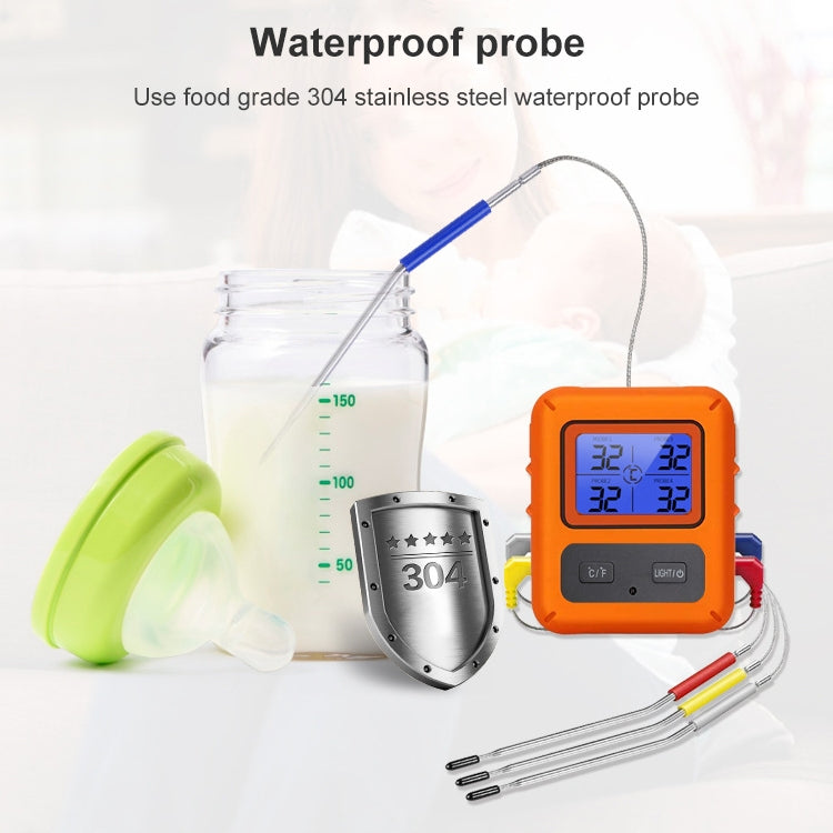 TS-TP40-A Kitchen Food Wireless Four Probe Thermometer, Probe is Waterproof - Cooking Thermometers by PMC Jewellery | Online Shopping South Africa | PMC Jewellery