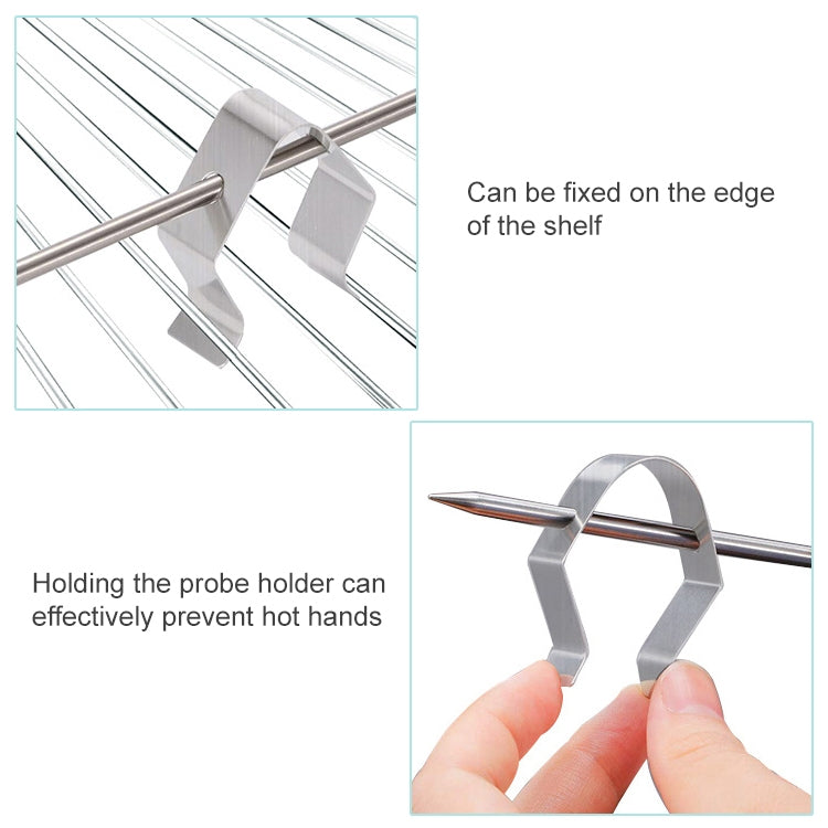 10 PCS Home Kitchen BBQ Grill Probe Holder, Specification: Single Hole Probe Holder - Food Clips & Clips by PMC Jewellery | Online Shopping South Africa | PMC Jewellery