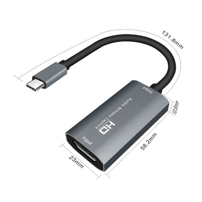 Z29A HDMI Female to USB-C / Type-C Male Video Audio Capture Box(Grey) - Video Capture Solutions by PMC Jewellery | Online Shopping South Africa | PMC Jewellery | Buy Now Pay Later Mobicred