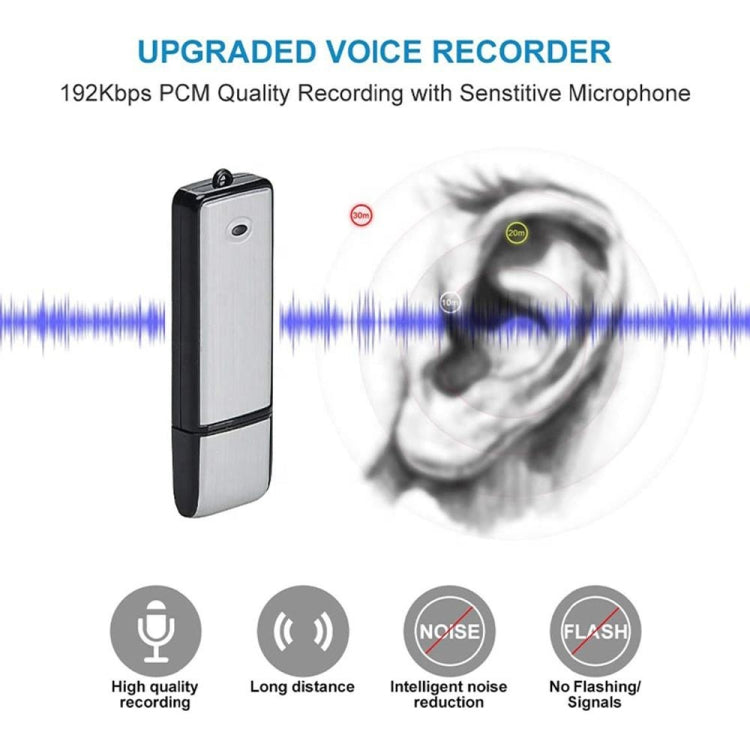 SK858 8GB Rechargeable Portable U-Disk Meeting Voice Recorder (Black) - U-Disk Recorder by PMC Jewellery | Online Shopping South Africa | PMC Jewellery | Buy Now Pay Later Mobicred