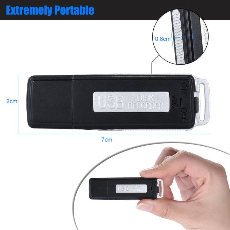 SK868 16GB Rechargeable Portable U-Disk Voice Recorder - U-Disk Recorder by PMC TechLife | Online Shopping South Africa | PMC TechLife | Buy Now Pay Later Mobicred