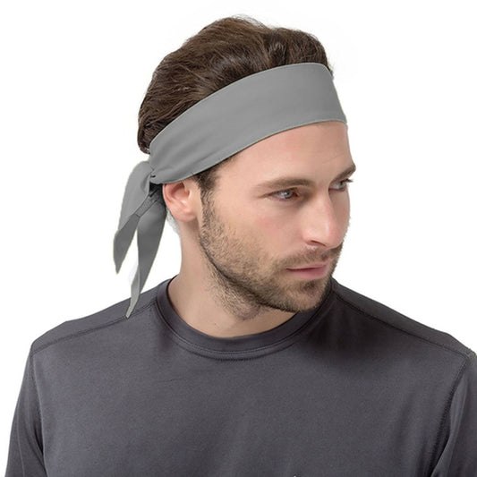 Unisex Sweat Wicking Stretchy Exercise Yoga Gym Bandana Headband Sweatband Head Tie Scarf Wrap, Size: 1.2*0.06m (Grey) - Sweatband by PMC Jewellery | Online Shopping South Africa | PMC Jewellery | Buy Now Pay Later Mobicred