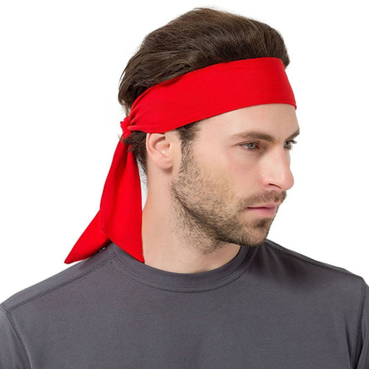 Unisex Sweat Wicking Stretchy Exercise Yoga Gym Bandana Headband Sweatband Head Tie Scarf Wrap, Size: 1.2*0.06m (Red) - Sweatband by PMC Jewellery | Online Shopping South Africa | PMC Jewellery | Buy Now Pay Later Mobicred