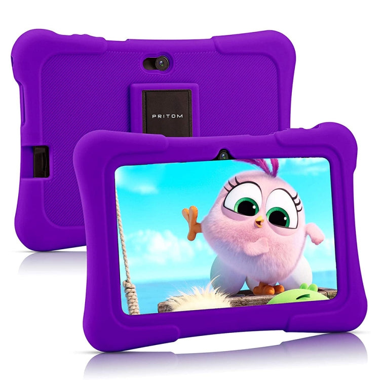 Pritom K7 Kids Education Tablet PC, 7.0 inch, 1GB+32GB, Android 10 Allwinner A50 Quad Core CPU, Support 2.4G WiFi / Bluetooth / Dual Camera, Global Version with Google Play(Purple) -  by PRITOM | Online Shopping South Africa | PMC Jewellery | Buy Now Pay Later Mobicred