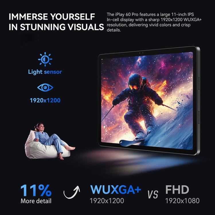 ALLDOCUBE iPlay 60 Pro 4G LTE Tablet PC, 6GB+128GB, 11 inch Android 14 MediaTek Helio G99 Octa Core Support Dual SIM (Dark Gray) - free shipping - PMc TechLife - Order now!