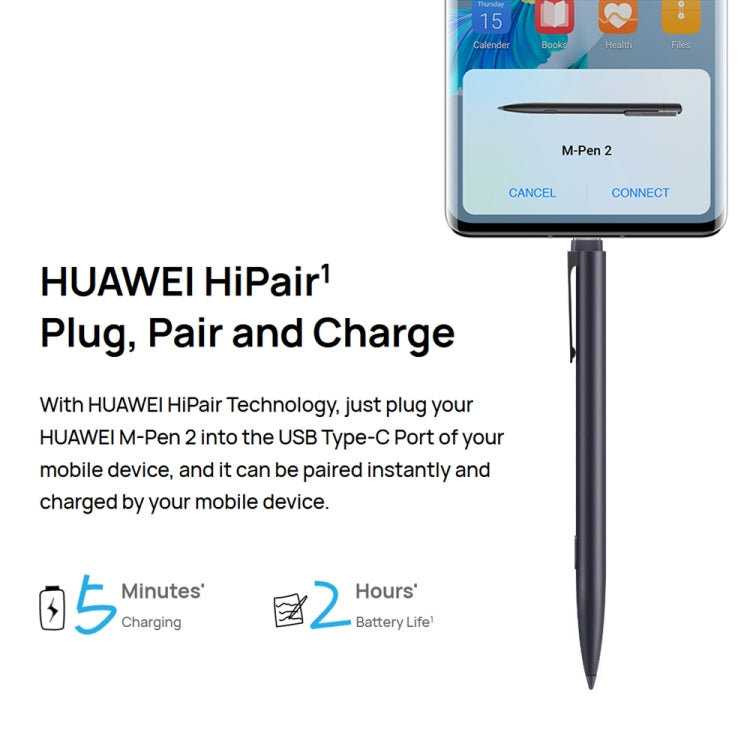 Original Huawei M-Pen 2 Stylus Pen for Huawei Mate 40 Series / MatePad Pro (Grey) - Stylus Pen by Huawei | Online Shopping South Africa | PMC Jewellery