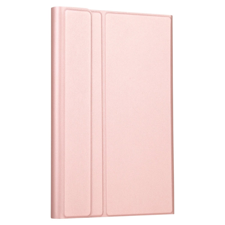 AM11 2 in 1 Removable Bluetooth Keyboard + Protective Leather Tablet Case with Holder for Lenovo M10 FHD REL TB-X605FC/LC(Rose Gold) - Lenovo Keyboard by PMC TechLife | Online Shopping South Africa | PMC TechLife