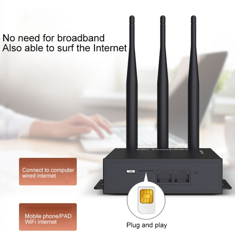 COMFAST CF-E7 300Mbps 4G Outdoor Waterproof Signal Amplifier Wireless Router Repeater WIFI Base Station with 3 Antennas - Wireless Routers by COMFAST | Online Shopping South Africa | PMC Jewellery | Buy Now Pay Later Mobicred