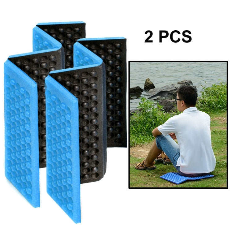 2 PCS Portable Folding Cellular Massage Cushion Outdoors Damp Proof Picnic Seat Mats EVA Pad(Blue) - Camping Mats by PMC Jewellery | Online Shopping South Africa | PMC Jewellery