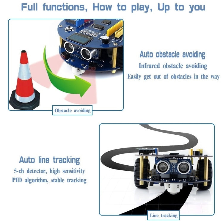 Waveshare AlphaBot2 Robot Building Kit for Arduino (no Arduino Controller) - Robotics Accessories by PMC Jewellery | Online Shopping South Africa | PMC Jewellery | Buy Now Pay Later Mobicred