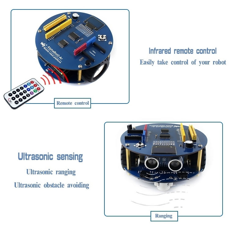 Waveshare AlphaBot2 Robot Building Kit for Arduino (no Arduino Controller) - Robotics Accessories by PMC TechLife | Online Shopping South Africa | PMC TechLife | Buy Now Pay Later Mobicred