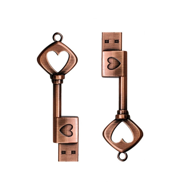 MicroDrive 64GB USB 2.0 Copper Love Key U Disk - USB Flash Drives by MicroDrive | Online Shopping South Africa | PMC Jewellery | Buy Now Pay Later Mobicred