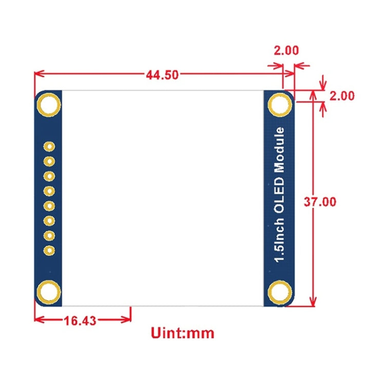 Waveshare General 1.5 inch 128x128 OLED Display Module, SPI/I2C interface - Modules Expansions Accessories by Waveshare | Online Shopping South Africa | PMC TechLife | Buy Now Pay Later Mobicred