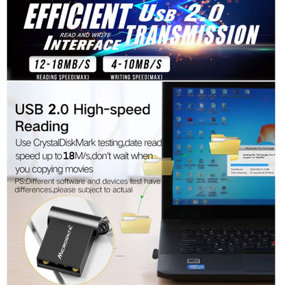 MiCRODATA 32GB USB 2.0 Computer Car Two-use Mini U Disk (Black) - USB Flash Drives by MiCRODATA | Online Shopping South Africa | PMC Jewellery