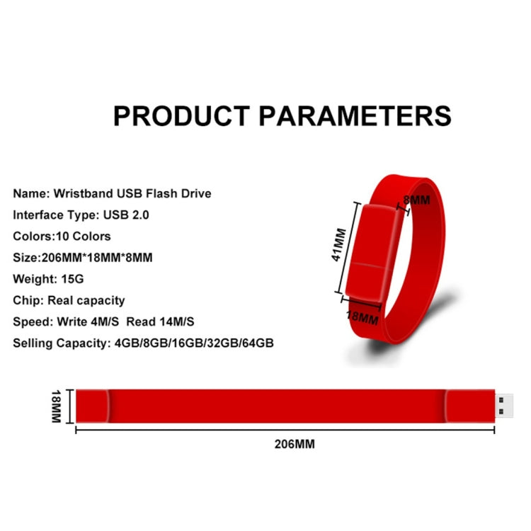 MicroDrive 64GB USB 2.0 Fashion Bracelet Wristband U Disk (Black) - USB Flash Drives by MicroDrive | Online Shopping South Africa | PMC TechLife | Buy Now Pay Later Mobicred