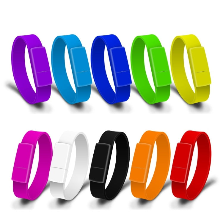 MicroDrive 128GB USB 2.0 Fashion Bracelet Wristband U Disk (Orange) - free shipping - PMC Jewellery - Order now!