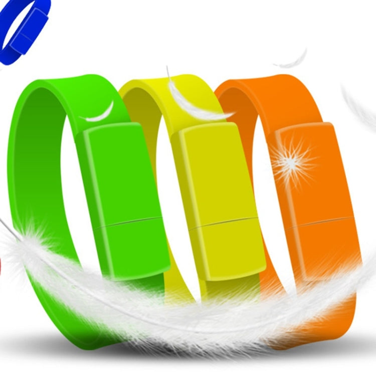 MicroDrive 128GB USB 2.0 Fashion Bracelet Wristband U Disk (Blue) - free shipping - PMC Jewellery - Order now!