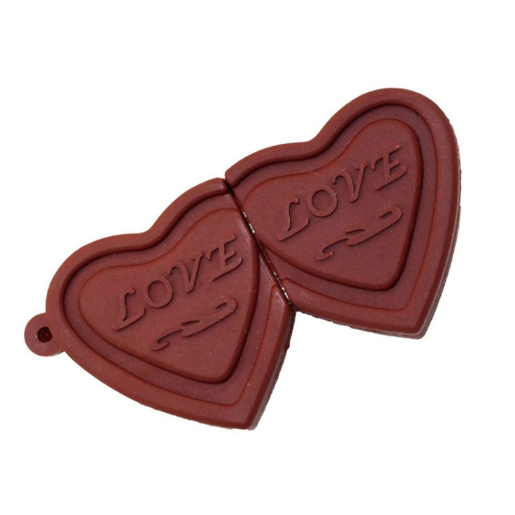 MicroDrive 128GB USB 2.0 Creative Heart Chocolate U Disk - USB Flash Drives by MicroDrive | Online Shopping South Africa | PMC Jewellery | Buy Now Pay Later Mobicred