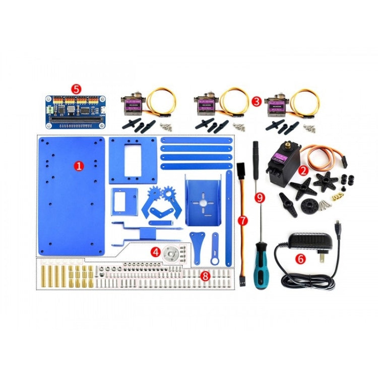 Waveshare 4-DOF Metal Robot Arm Kit for micro:bit, Support Bluetooth, US Plug - free shipping - PMC Jewellery - Order now!