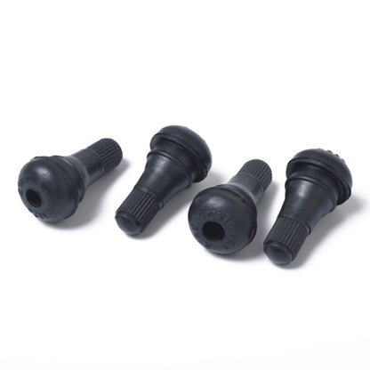 Snap-in Short Black Rubber Valve Stem (TR412) with Valve Core Wrench for Tubeless 0.453 Inch 11.5mm Rim Holes on Standard Vehicle Tires - Tire Valve Caps by PMC Jewellery | Online Shopping South Africa | PMC Jewellery