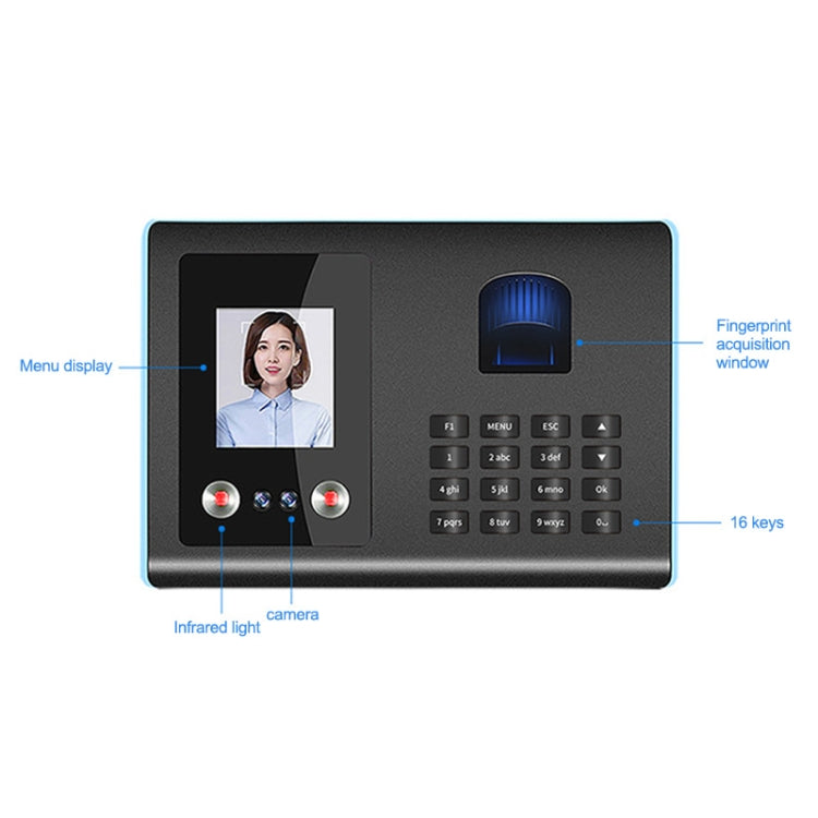 FA01 Face Recognition Fingerprint Time Attendance Machine - Attendance System by PMC Jewellery | Online Shopping South Africa | PMC Jewellery