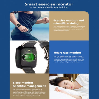 DTNO.1 G12 1.3 inches OLED Color Screen Smart Bracelet IP67 Waterproof, Nylon Watchband, Support Call Reminder /Heart Rate Monitoring /Sedentary Reminder /Multi-sport Mode(Black) - Smart Wristbands by DTNO.1 | Online Shopping South Africa | PMC Jewellery | Buy Now Pay Later Mobicred