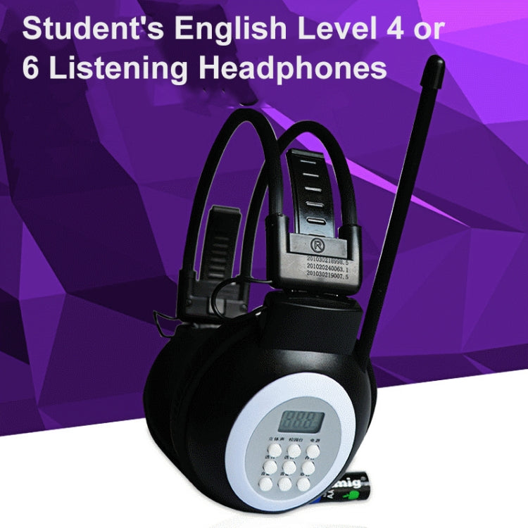 HRD-308S Portable FM Campus Radio Receiver Headset(Black) - Radio Player by PMC TechLife | Online Shopping South Africa | PMC TechLife