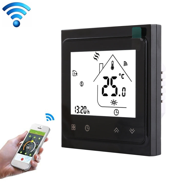 BHT-002GCLW 3A Load Water / Gas Boiler Type LCD Digital Heating Room Thermostat with Time Display, WiFi Control(Black) - Indoor Thermometer by PMC Jewellery | Online Shopping South Africa | PMC Jewellery